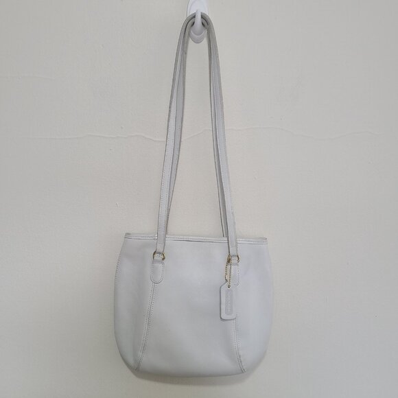 Coach Medium Framed Pouch Bag white leather - Picture 7 of 10